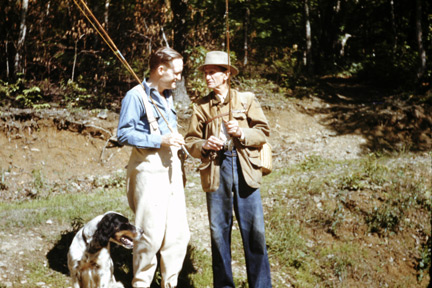Mark Cathey (on right) with a visiting sport he was guiding.