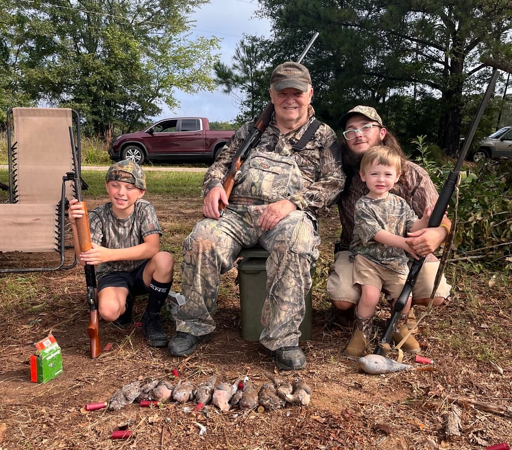 Jim with group at dove shoot